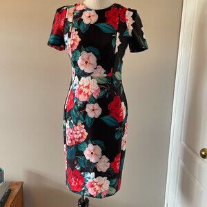 Floral Calvin Klein tea length dress